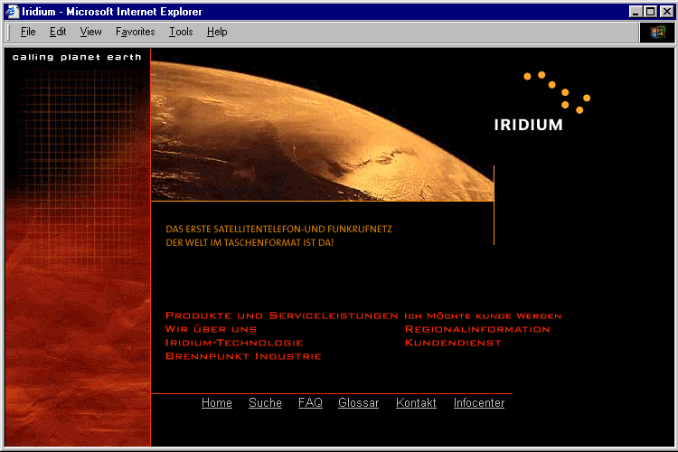 Iridium Entry Page